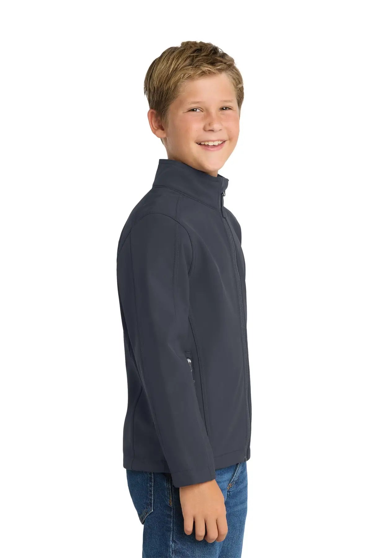 Port Authority Y317 Youth Core Soft Shell Jacket - Battleship Gray