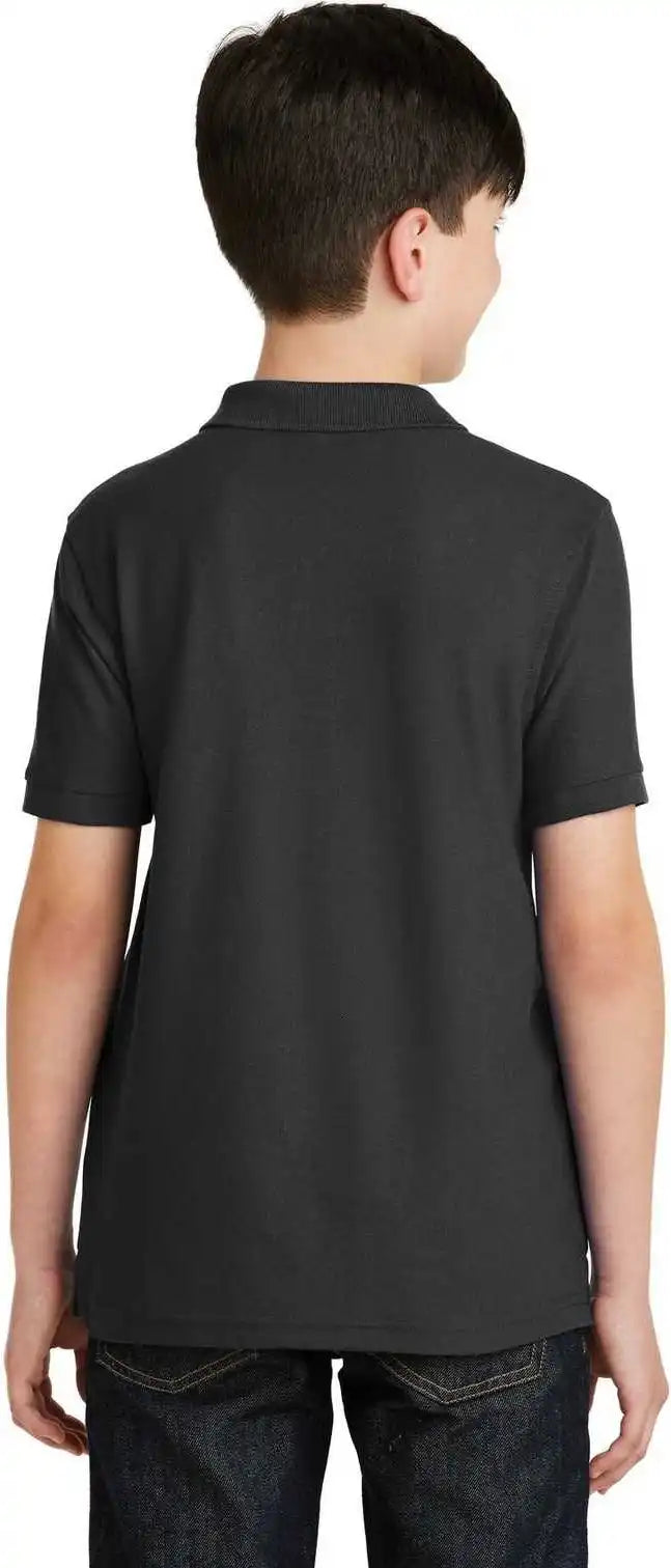 Port Authority Y500 Youth Silk Touch Polo Black