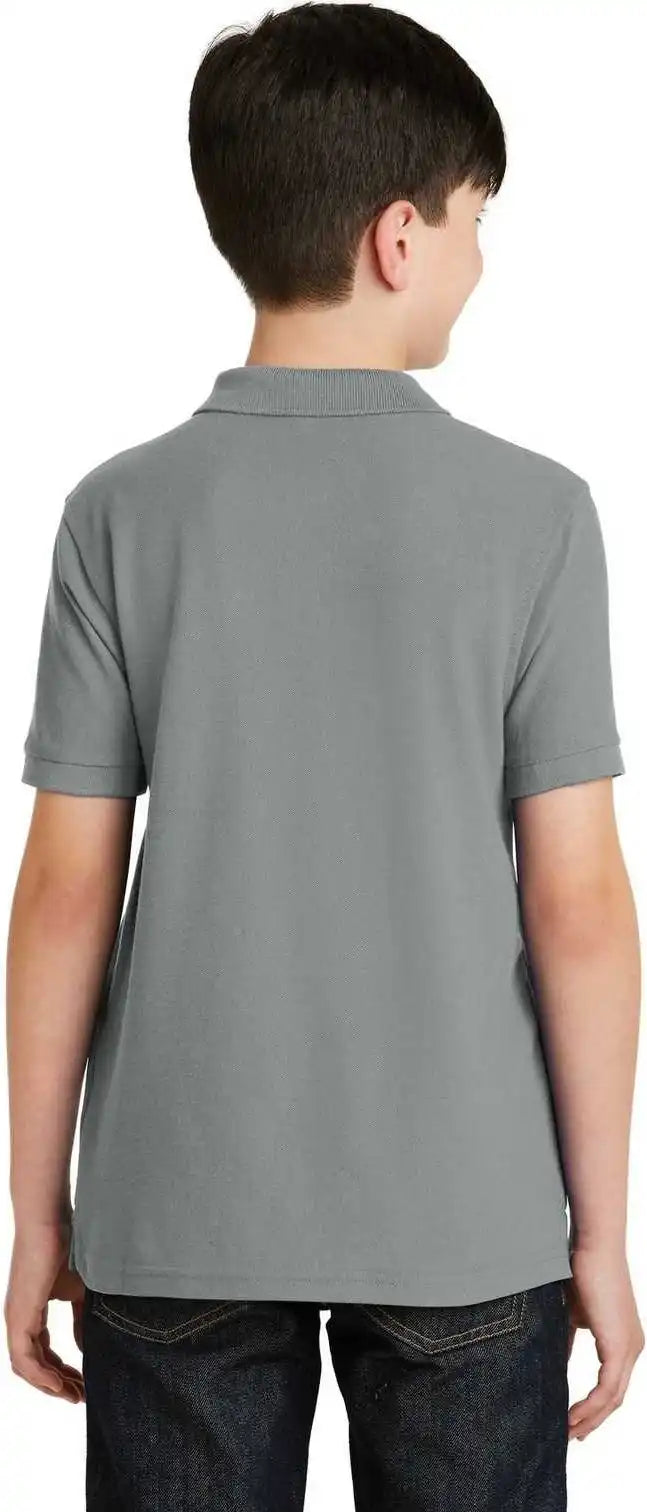 Port Authority Y500 Youth Silk Touch Polo - Cool Gray