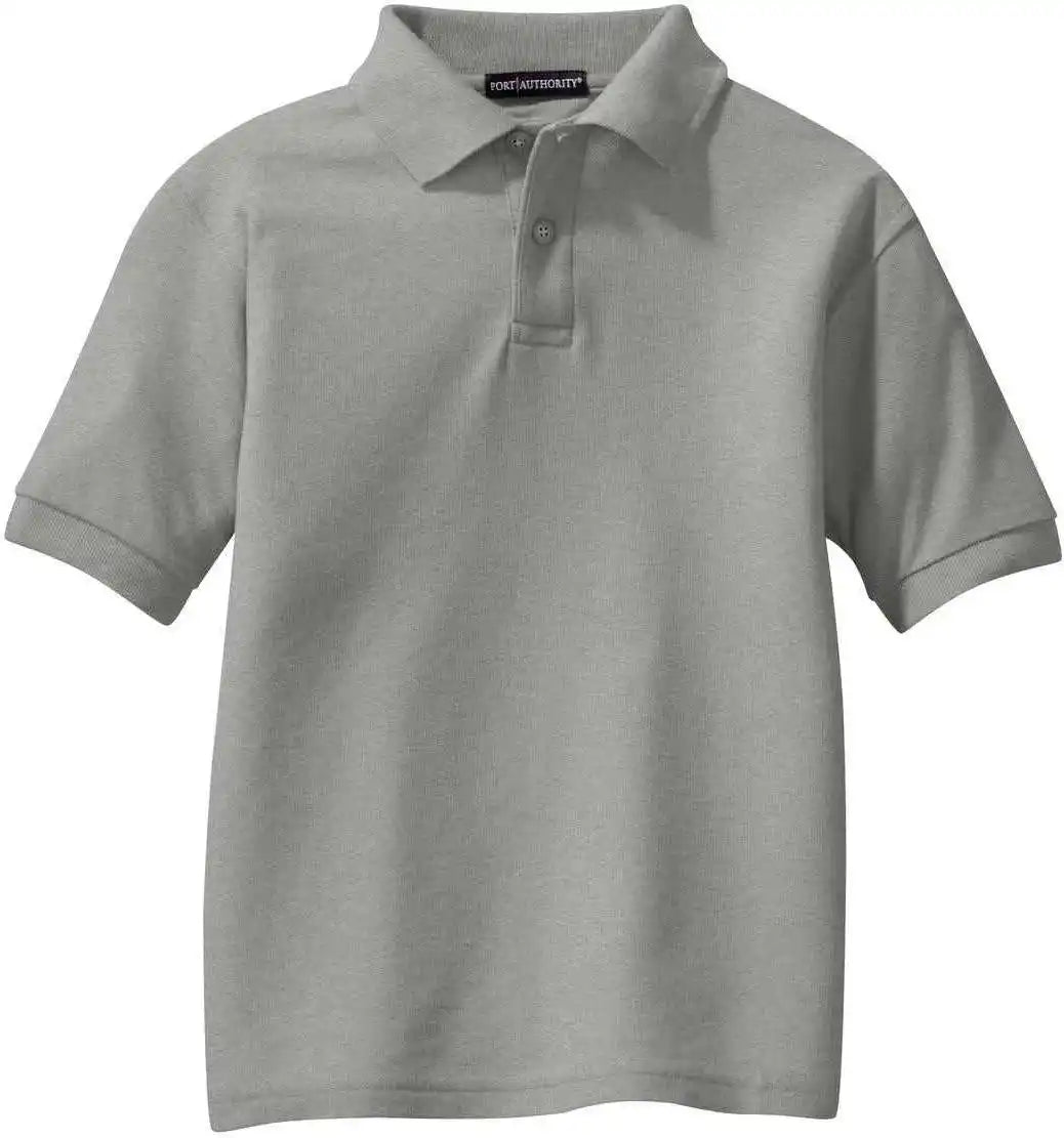 Port Authority Y500 Youth Silk Touch Polo Cool Gray
