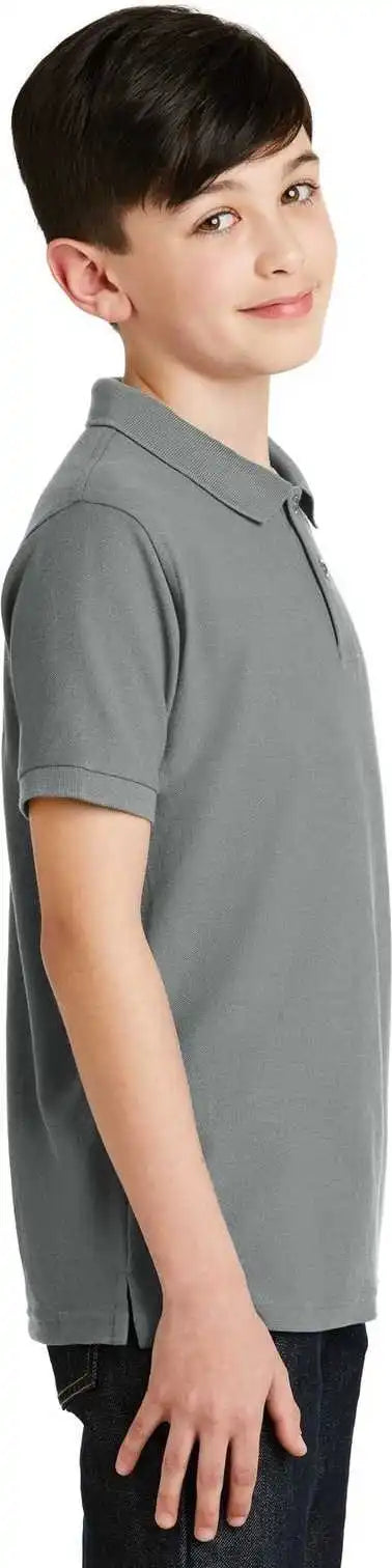 Port Authority Y500 Youth Silk Touch Polo Cool Gray