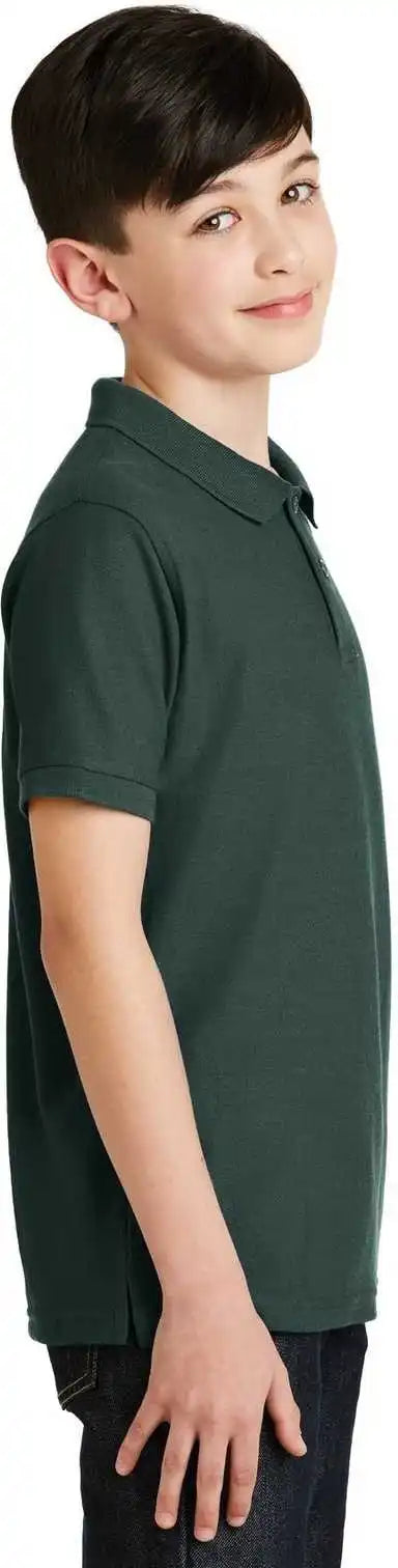 Port Authority Y500 Youth Silk Touch Polo Dark Green