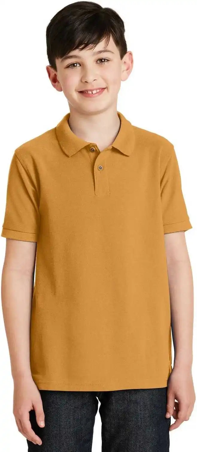 Port Authority Y500 Youth Silk Touch Polo Gold