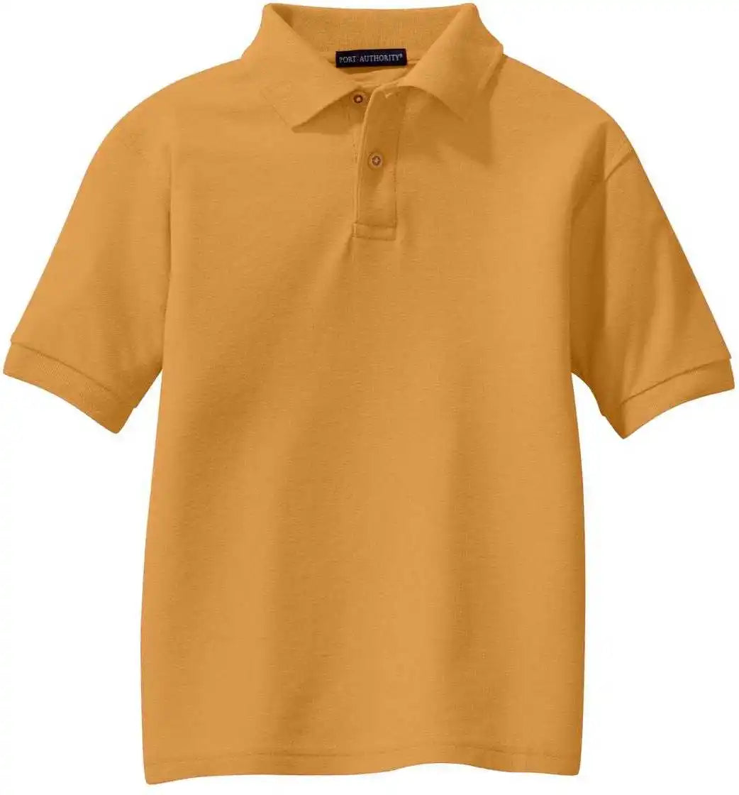Port Authority Y500 Youth Silk Touch Polo Gold