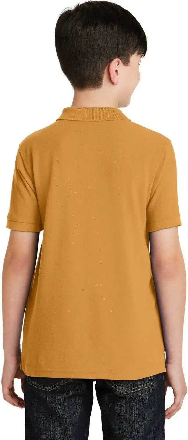 Port Authority Y500 Youth Silk Touch Polo Gold