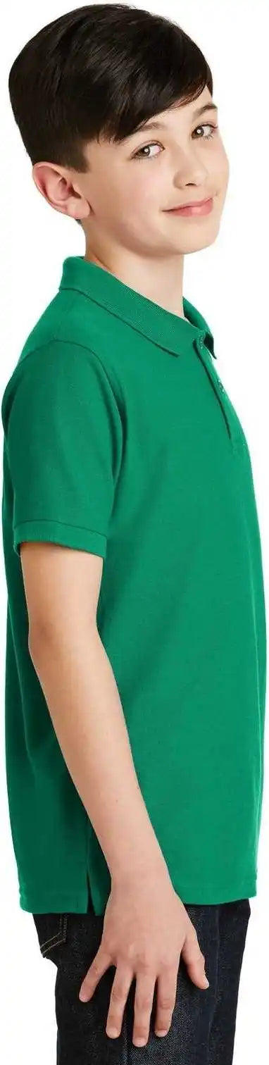 Port Authority Y500 Youth Silk Touch Polo Kelly Green