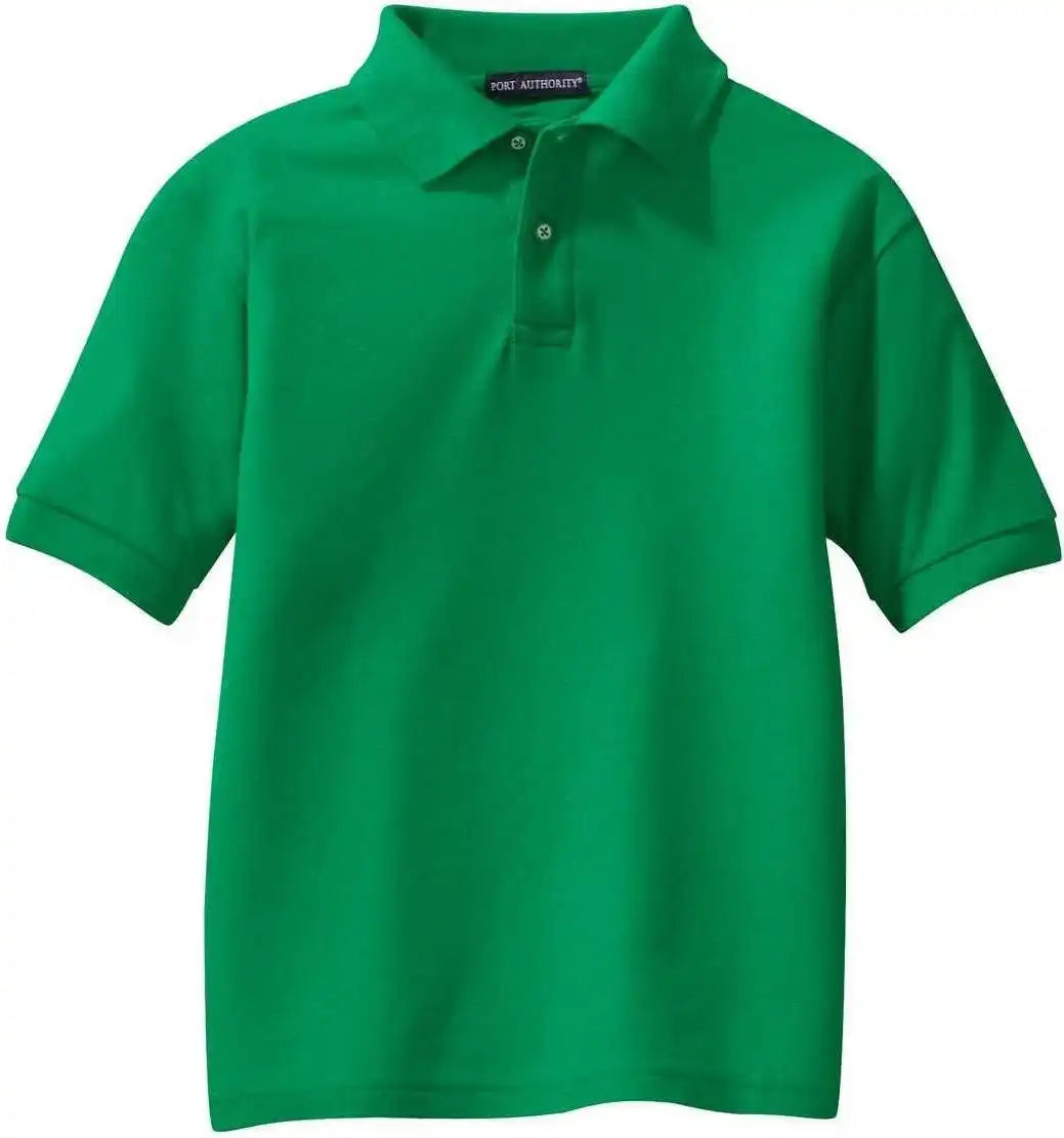 Port Authority Y500 Youth Silk Touch Polo Kelly Green