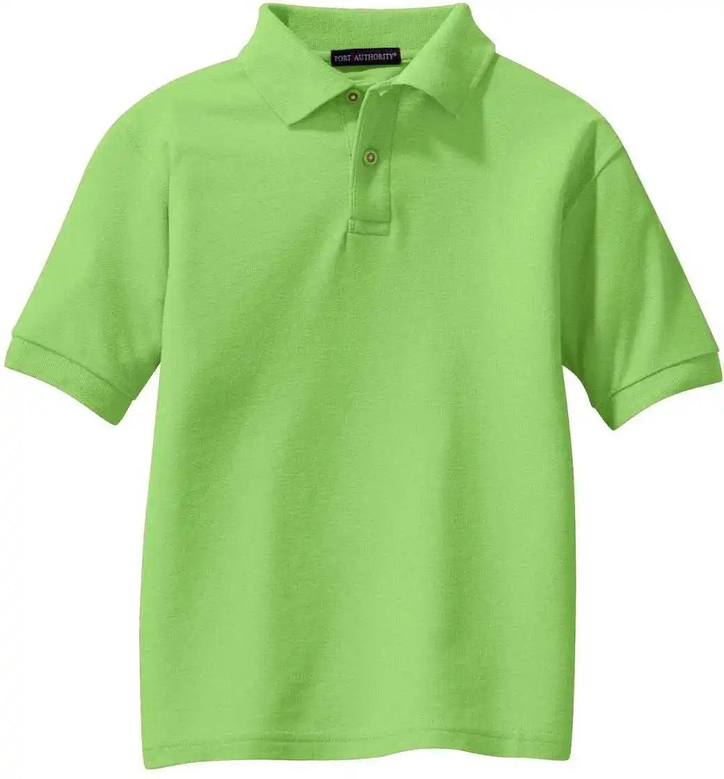 Port Authority Y500 Youth Silk Touch Polo - Lime