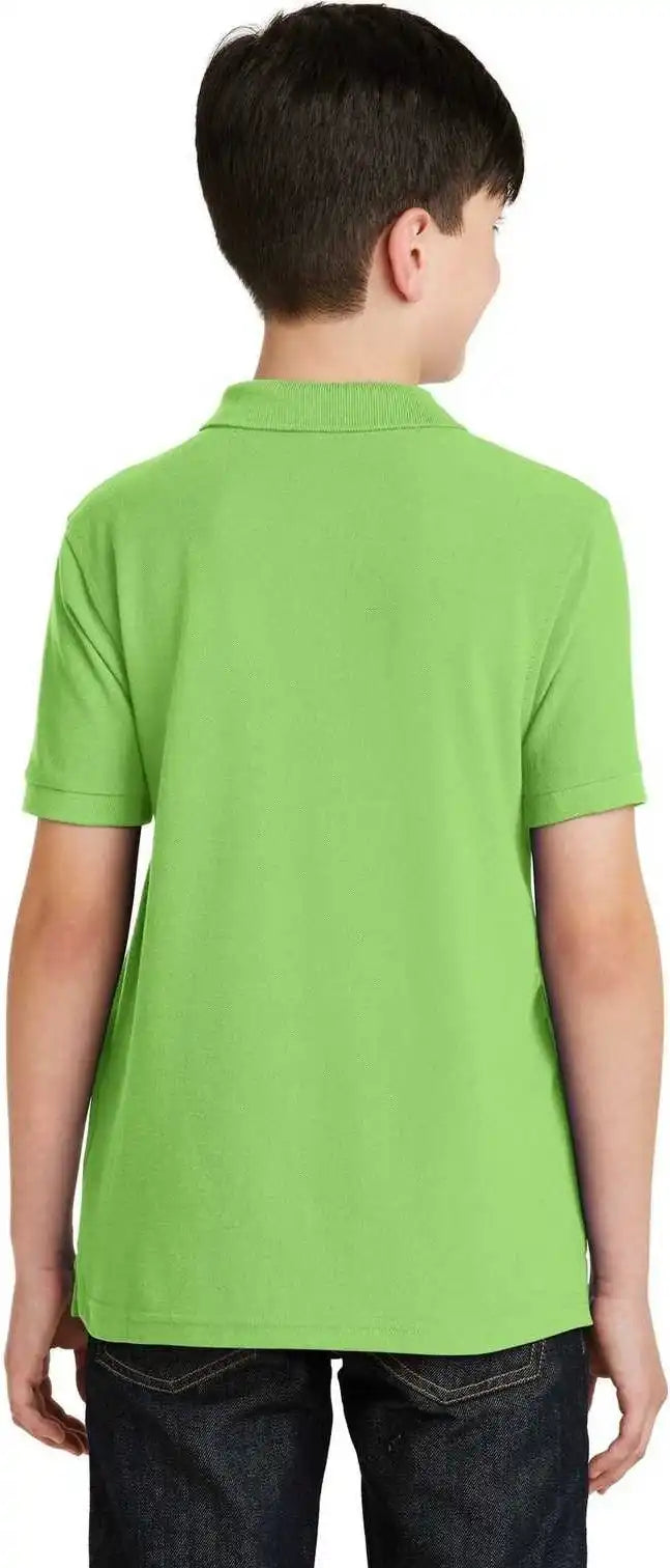 Port Authority Y500 Youth Silk Touch Polo - Lime