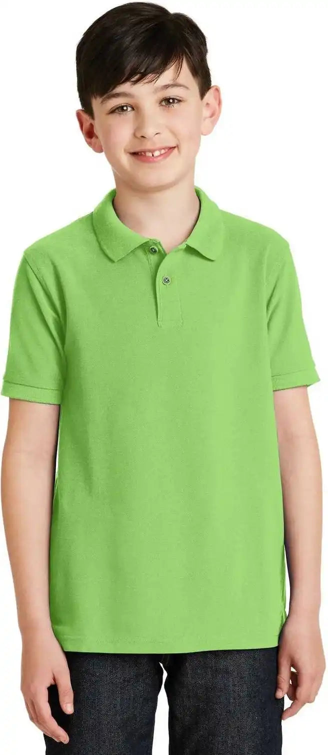 Port Authority Y500 Youth Silk Touch Polo - Lime