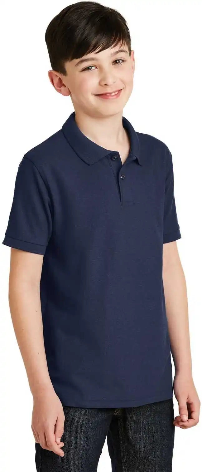 Port Authority Y500 Youth Silk Touch Polo - Navy