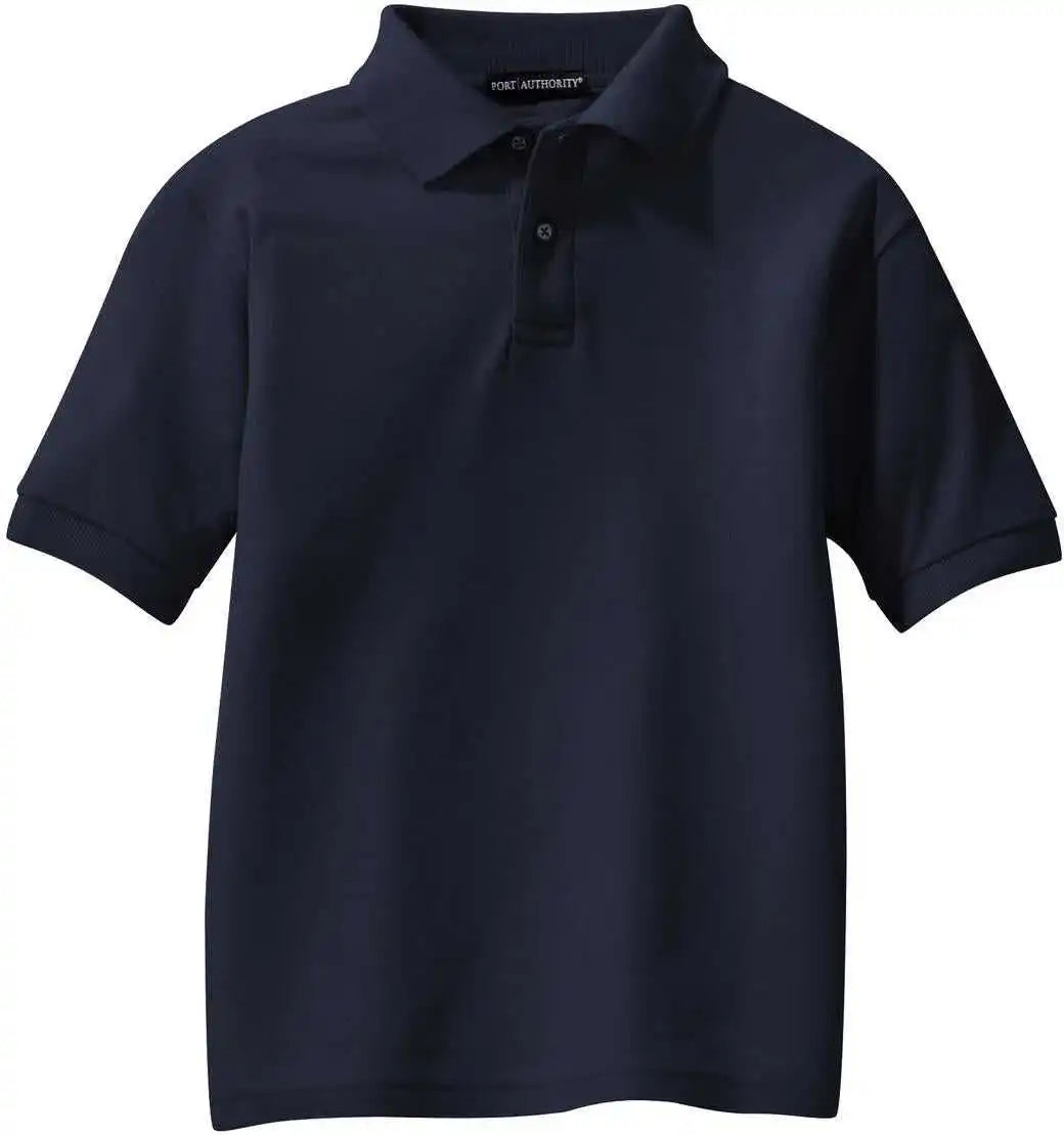 Port Authority Y500 Youth Silk Touch Polo - Navy