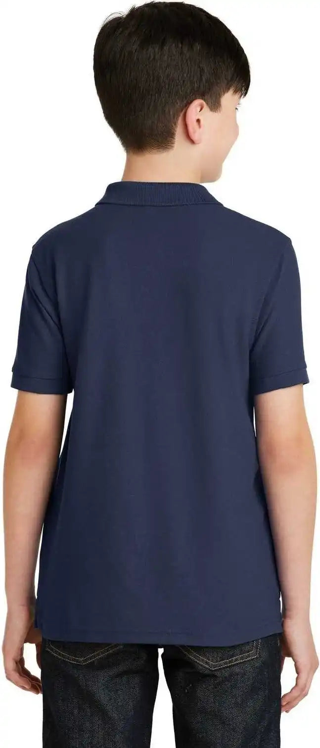 Port Authority Y500 Youth Silk Touch Polo - Navy