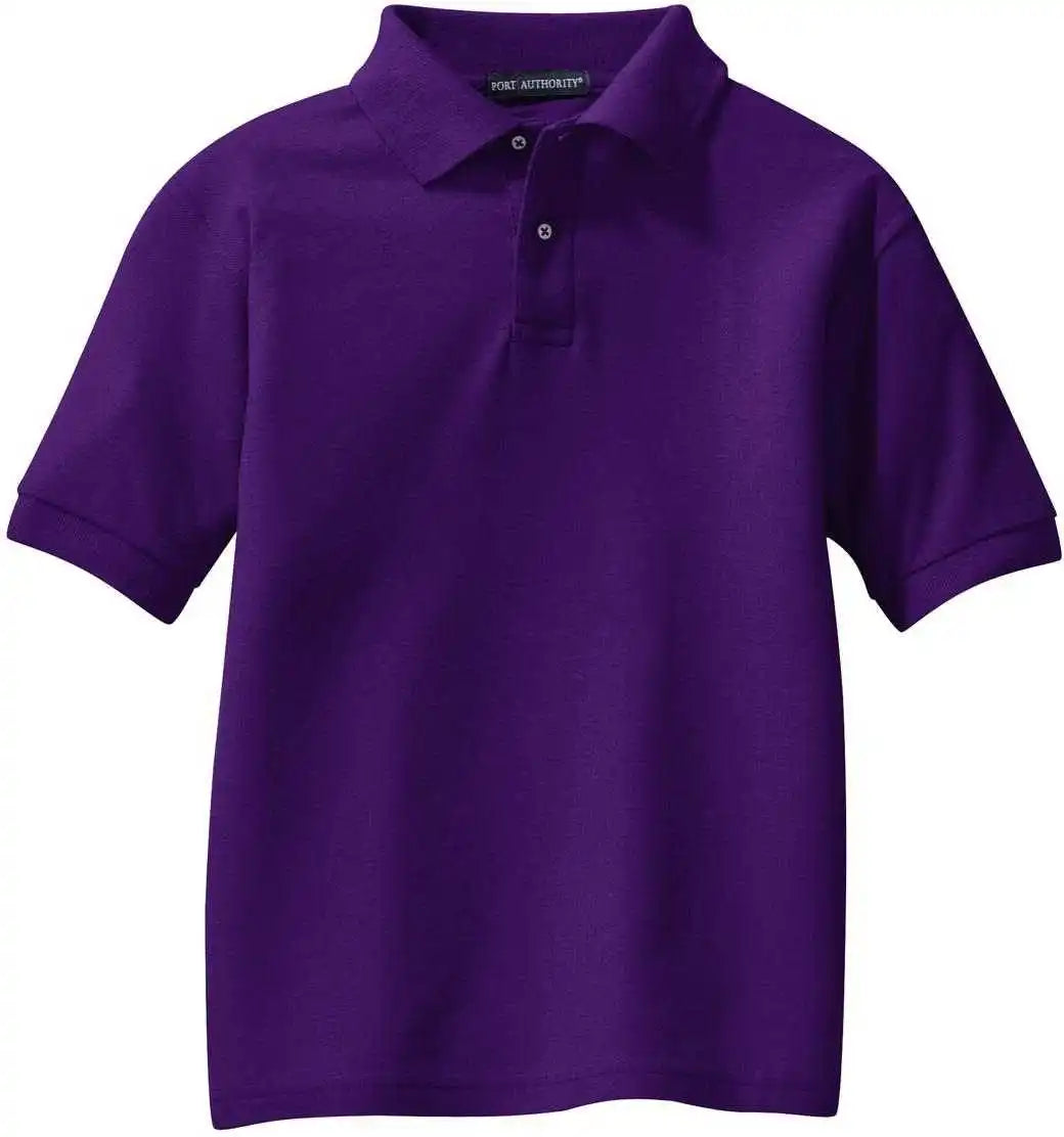 Port Authority Y500 Youth Silk Touch Polo Purple