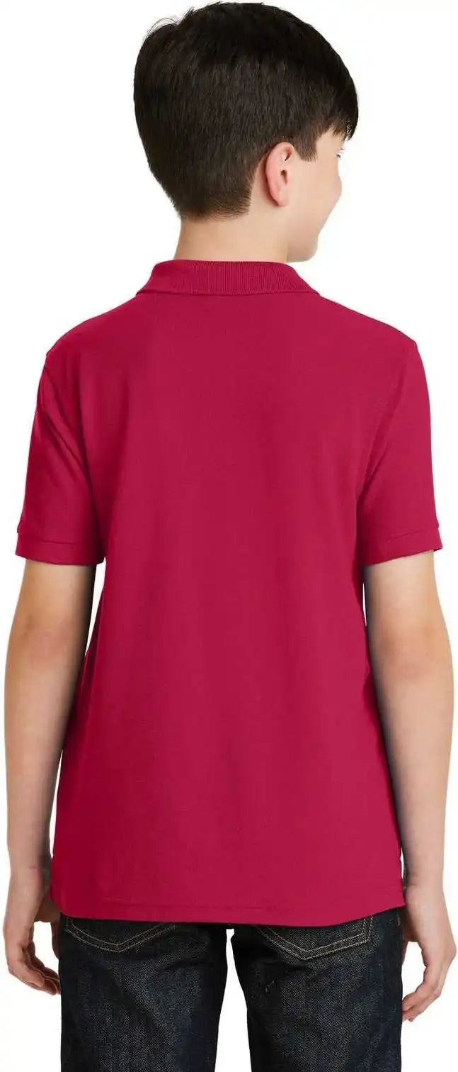 Port Authority Y500 Youth Silk Touch Polo Red