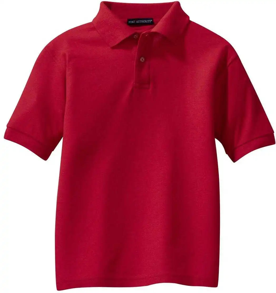 Port Authority Y500 Youth Silk Touch Polo Red
