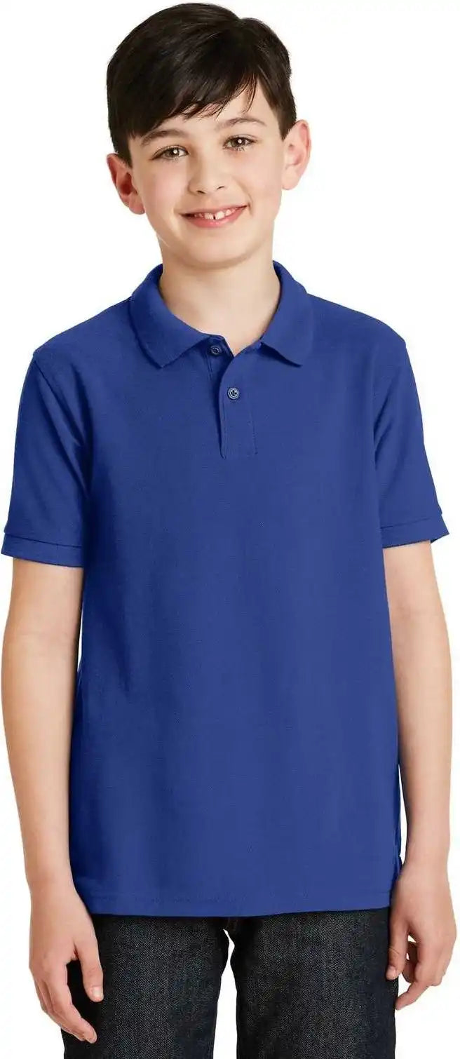 Port Authority Y500 Youth Silk Touch Polo Royal