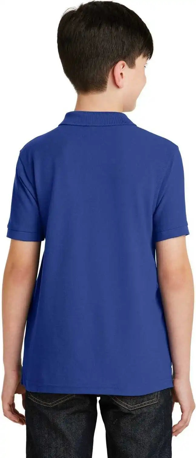 Port Authority Y500 Youth Silk Touch Polo Royal