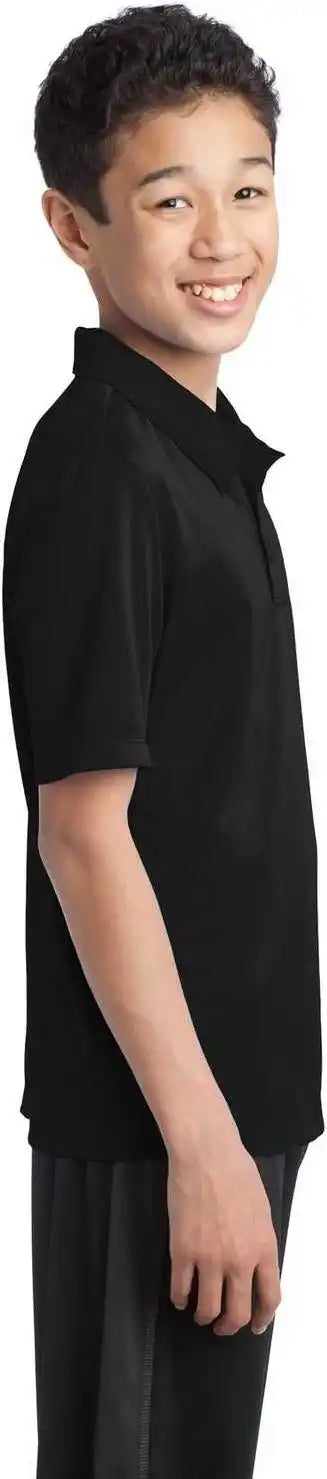 Port Authority Y540 Youth Silk Touch Performance Polo Black