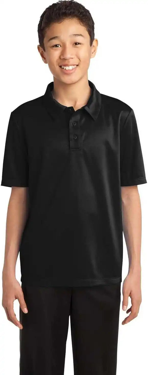 Port Authority Y540 Youth Silk Touch Performance Polo Black