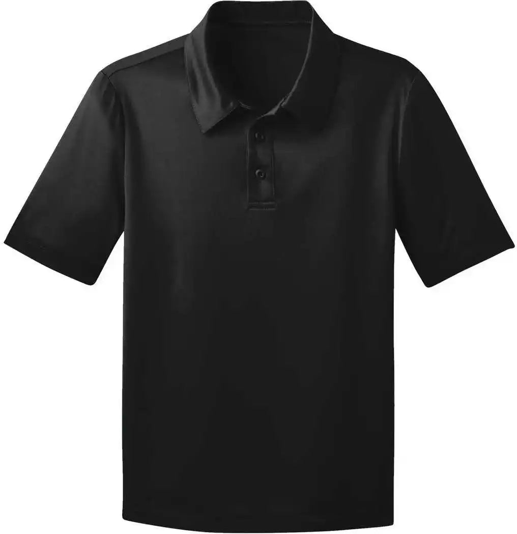 Port Authority Y540 Youth Silk Touch Performance Polo Black