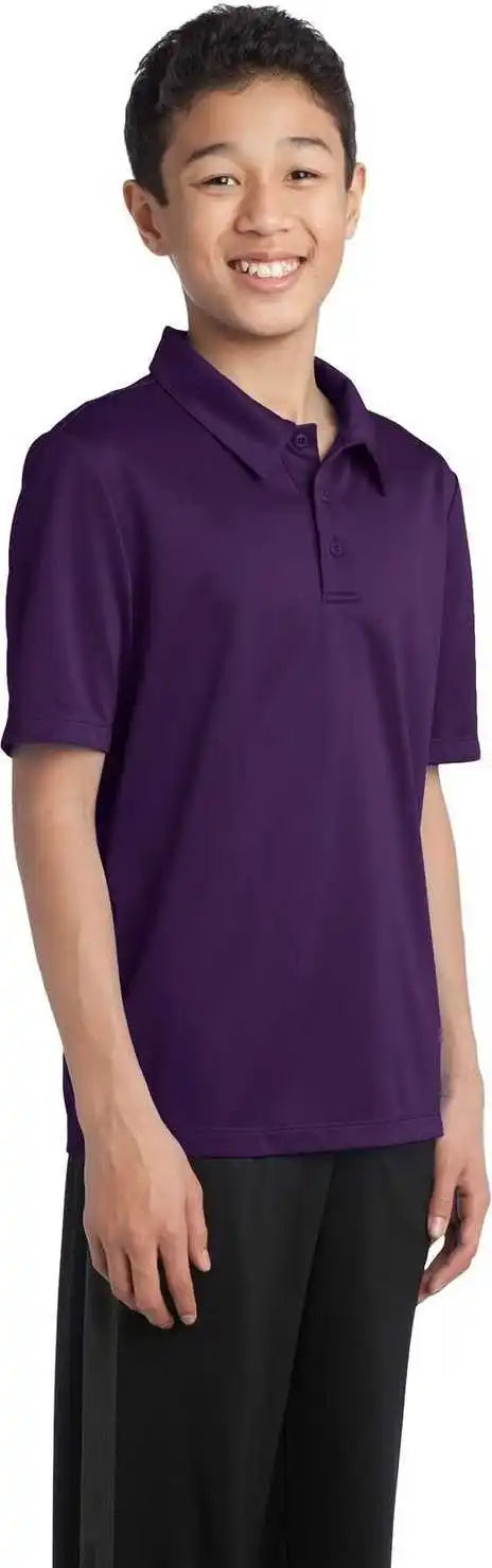 Port Authority Y540 Youth Silk Touch Performance Polo Bright Purple