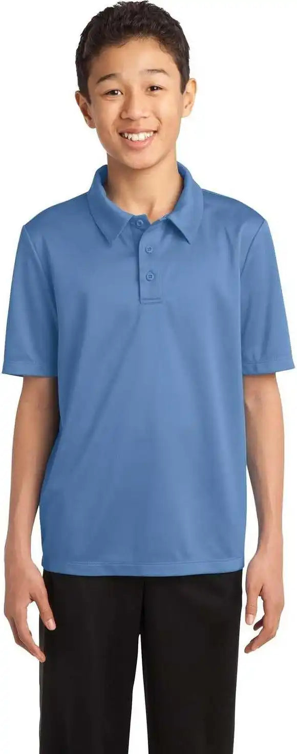 Port Authority Y540 Youth Silk Touch Performance Polo Carolina Blue
