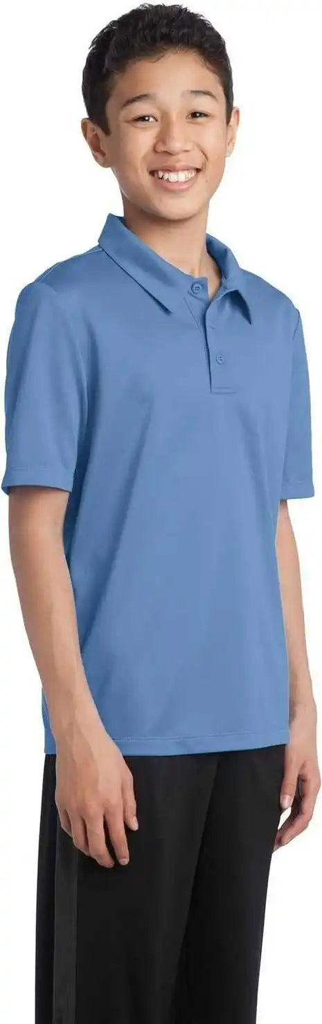 Port Authority Y540 Youth Silk Touch Performance Polo Carolina Blue