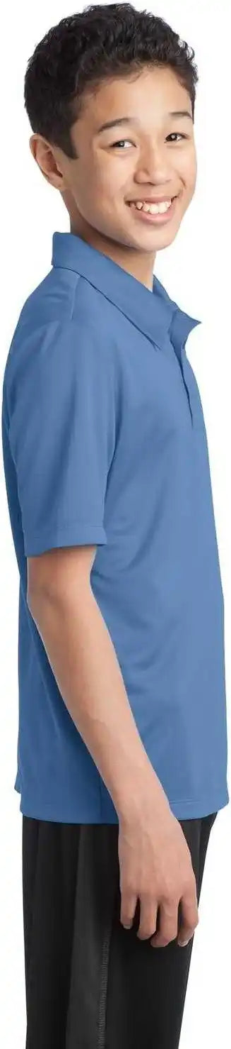 Port Authority Y540 Youth Silk Touch Performance Polo Carolina Blue