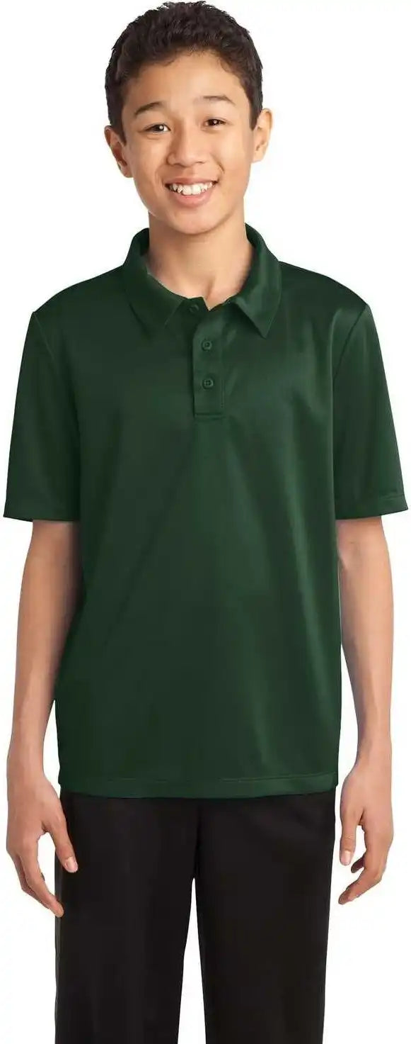 Port Authority Y540 Youth Silk Touch Performance Polo Dark Green