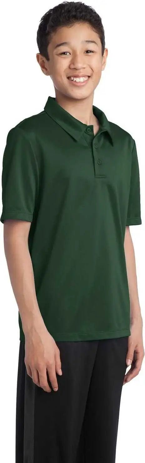 Port Authority Y540 Youth Silk Touch Performance Polo - Dark Green