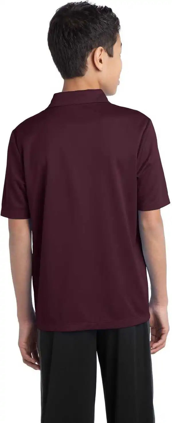 Port Authority Y540 Youth Silk Touch Performance Polo Maroon