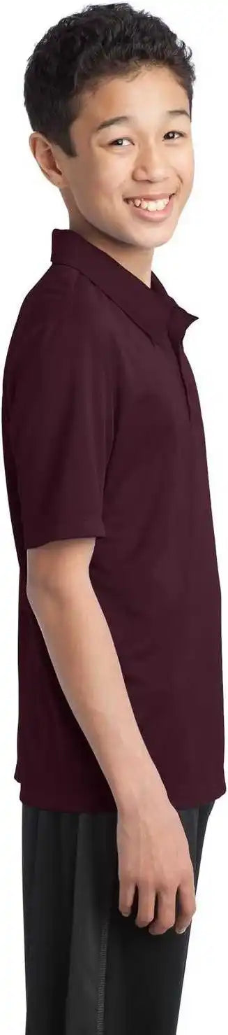 Port Authority Y540 Youth Silk Touch Performance Polo Maroon