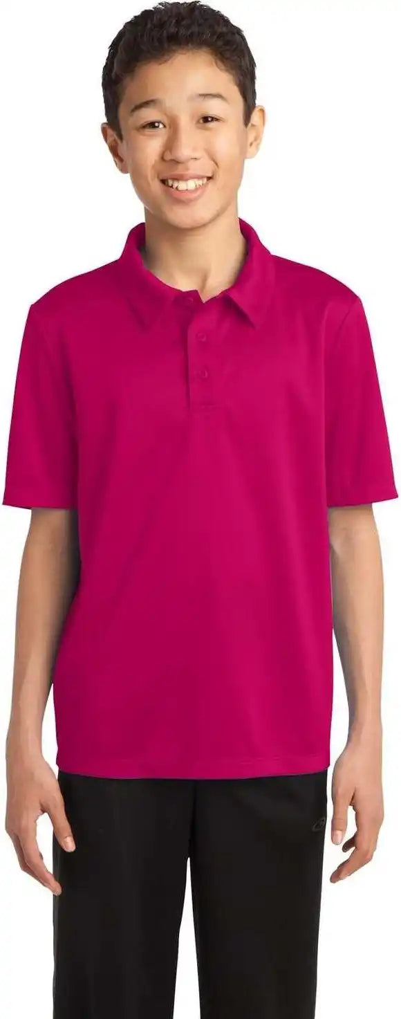 Port Authority Y540 Youth Silk Touch Performance Polo - Pink Raspberry