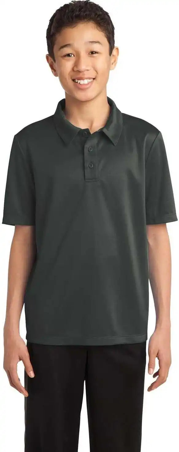 Port Authority Y540 Youth Silk Touch Performance Polo Steel Gray