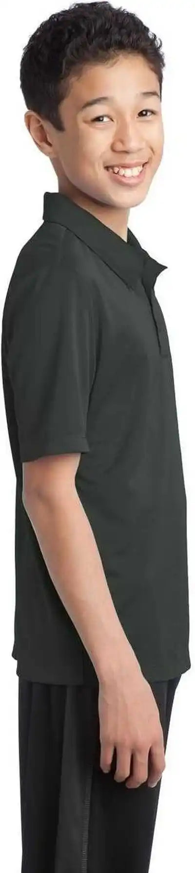 Port Authority Y540 Youth Silk Touch Performance Polo Steel Gray
