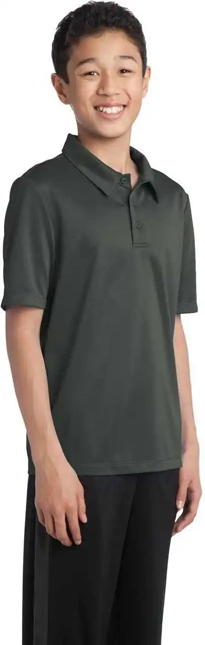 Port Authority Y540 Youth Silk Touch Performance Polo Steel Gray