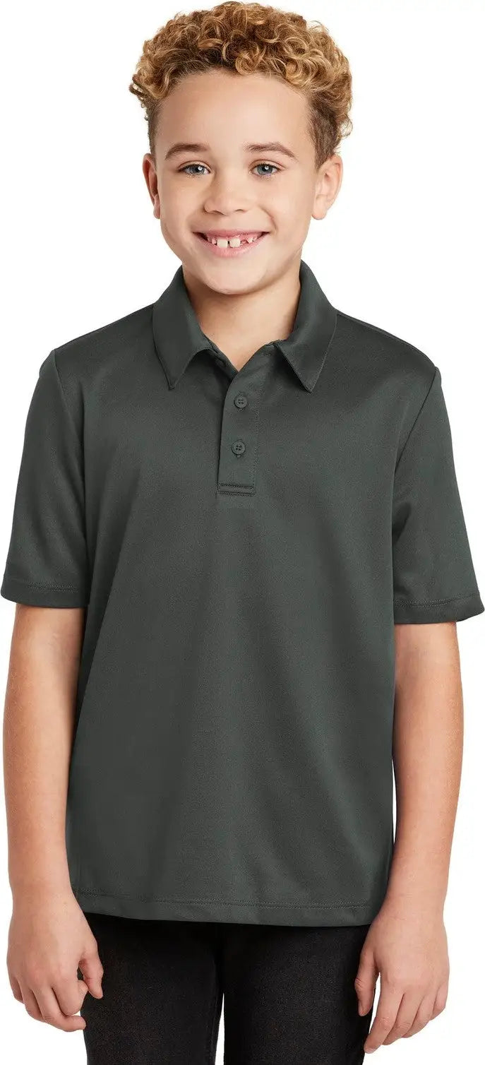 Port Authority Y540 Youth Silk Touch Performance Polo - Steel Gray
