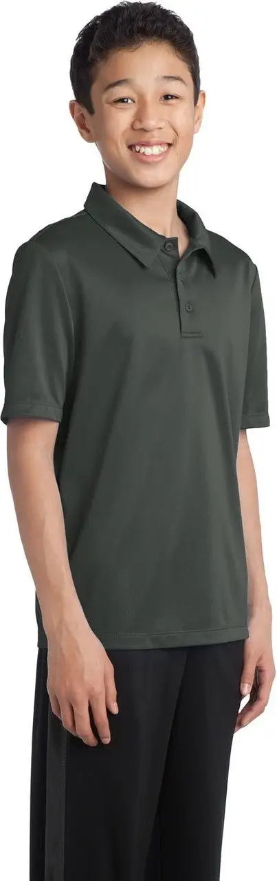 Port Authority Y540 Youth Silk Touch Performance Polo - Steel Gray