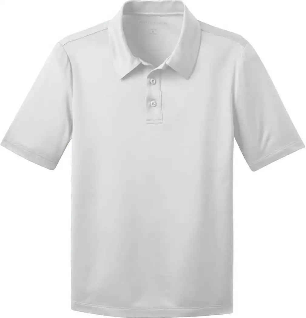 Port Authority Y540 Youth Silk Touch Performance Polo - White