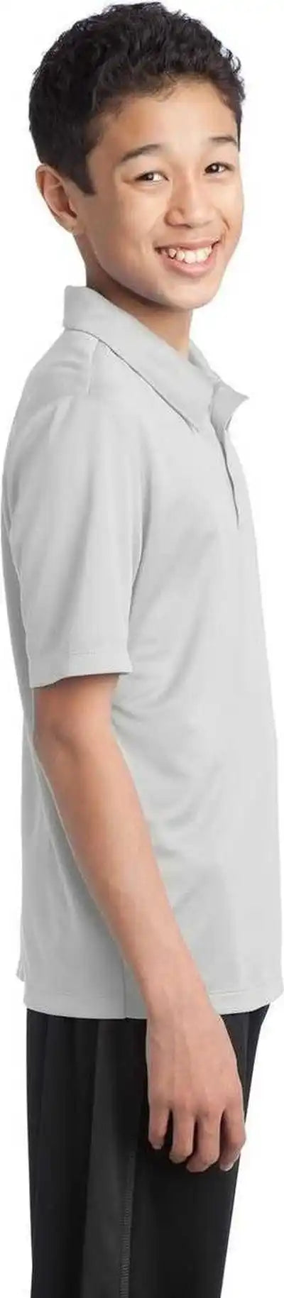 Port Authority Y540 Youth Silk Touch Performance Polo - White