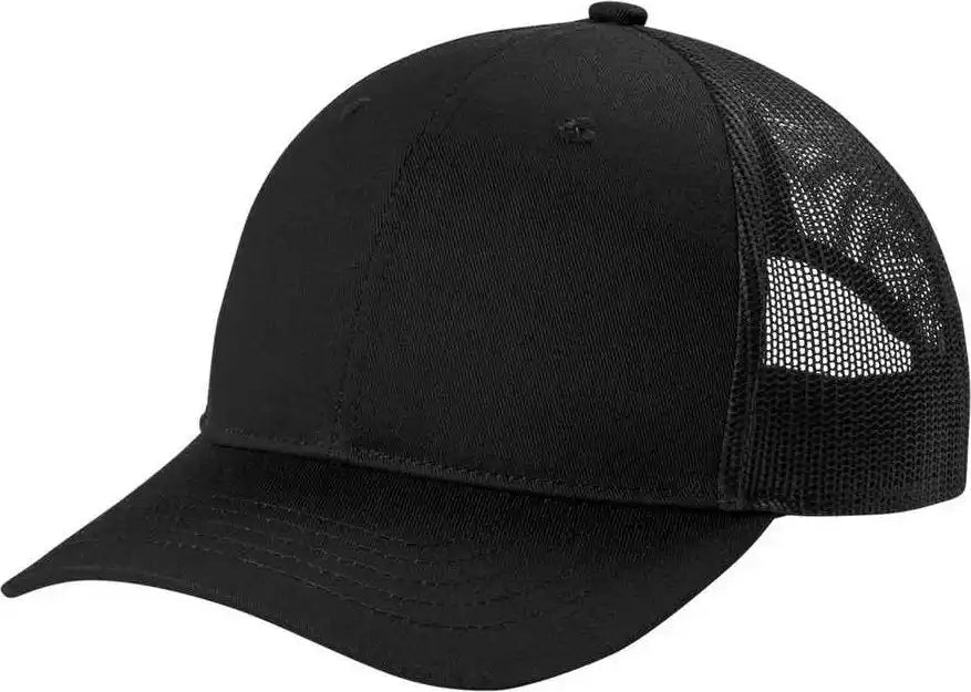 Port Authority Yc112 Youth Snapback Trucker Cap - Black - Osfm