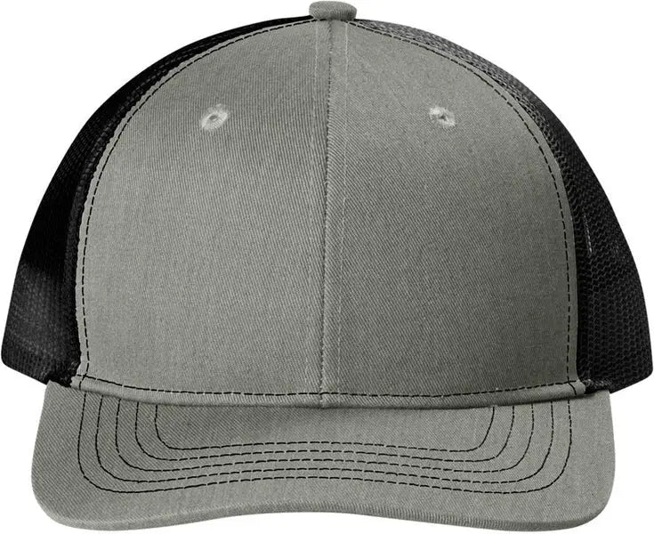 Port Authority Yc402 Youth Snapback Trucker Cap - Heather Gray Black - Gray/ / Osfm