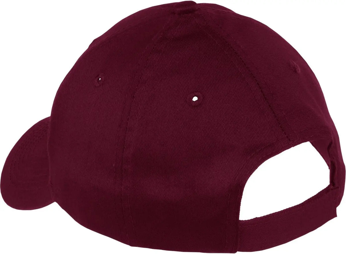 Port Authority Ycp80 Youth Six-panel Twill Cap - Maroon - Osfm