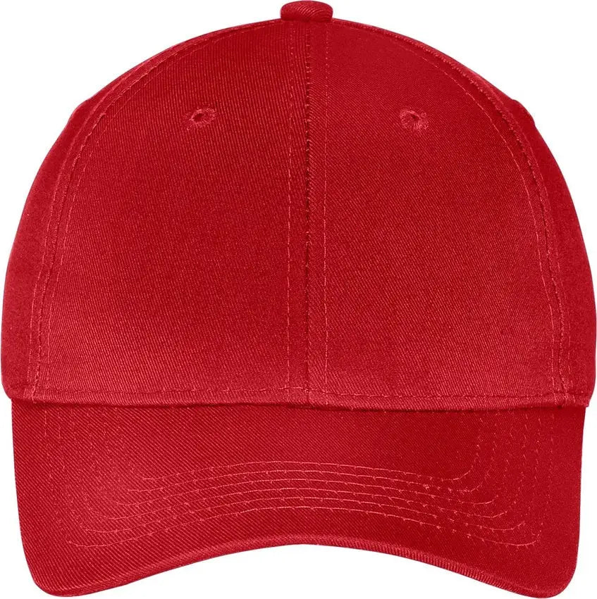 Port Authority Ycp80 Youth Six-panel Twill Cap - True Red - Osfm