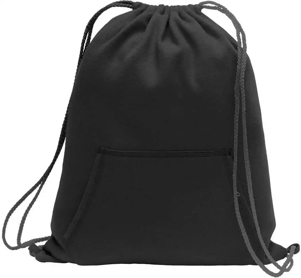 Port &amp; Company Bg614 Core Fleece Sweatshirt Cinch Pack Jet Black