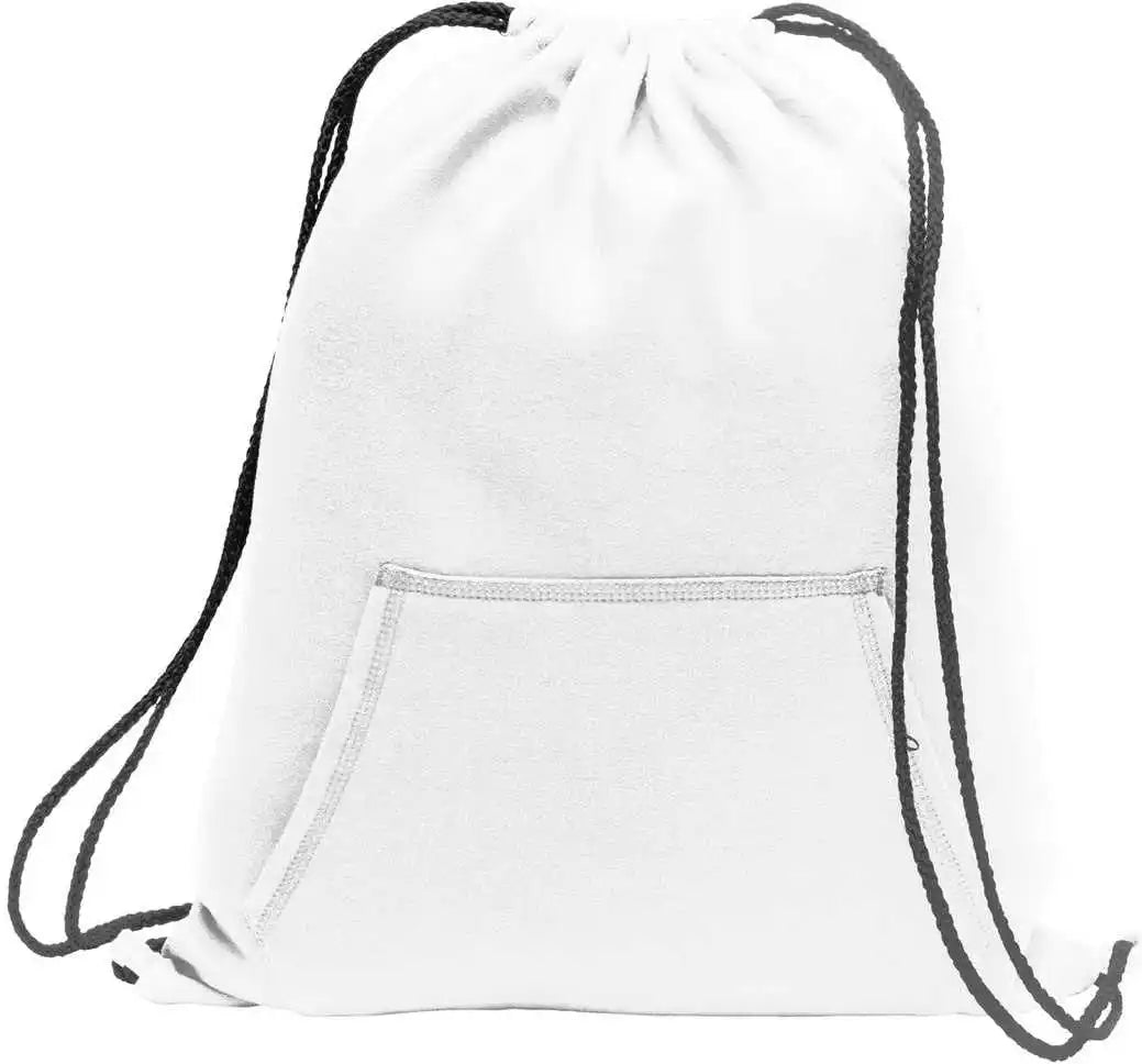 Port &amp; Company Bg614 Core Fleece Sweatshirt Cinch Pack - White