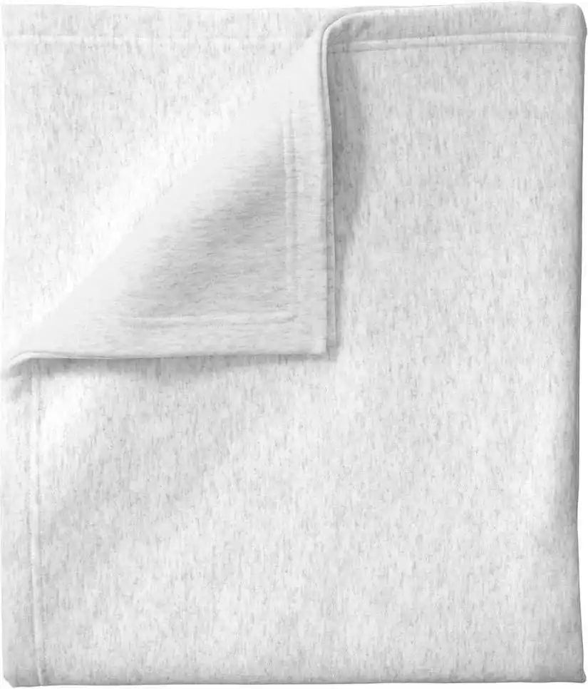 Port &amp; Company Bp78 Core Fleece Sweatshirt Blanket Ash Light Gray / one Size Fits Most
