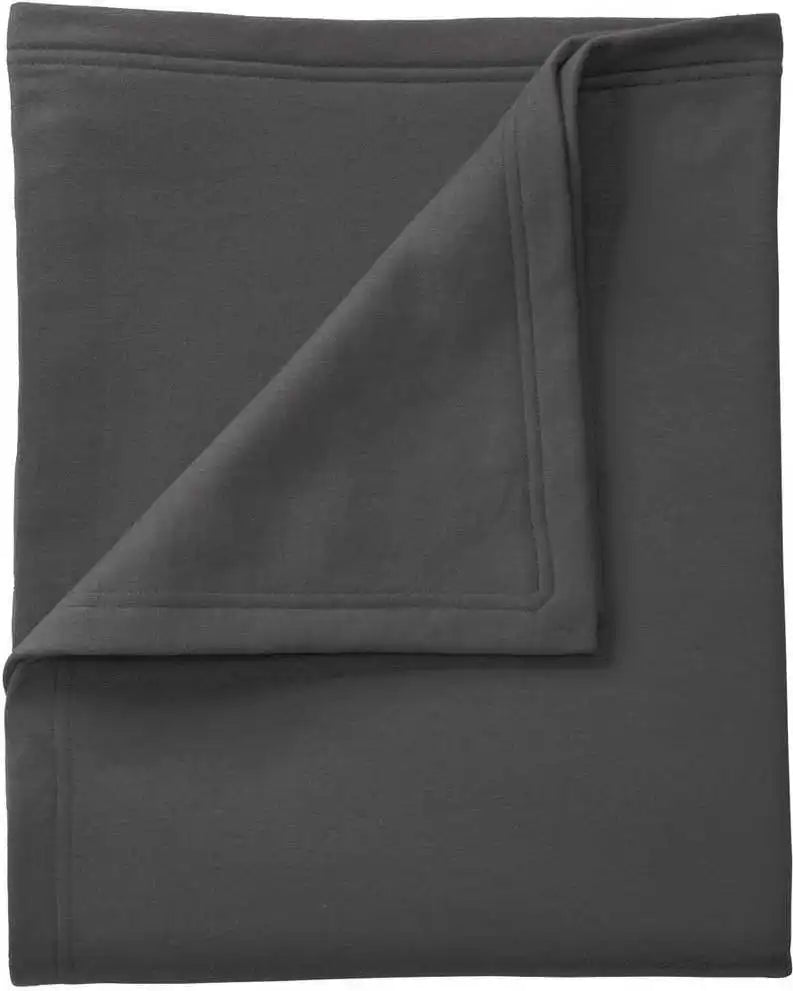 Port &amp; Company Bp78 Core Fleece Sweatshirt Blanket Charcoal Dark Gray / one Size Fits Most