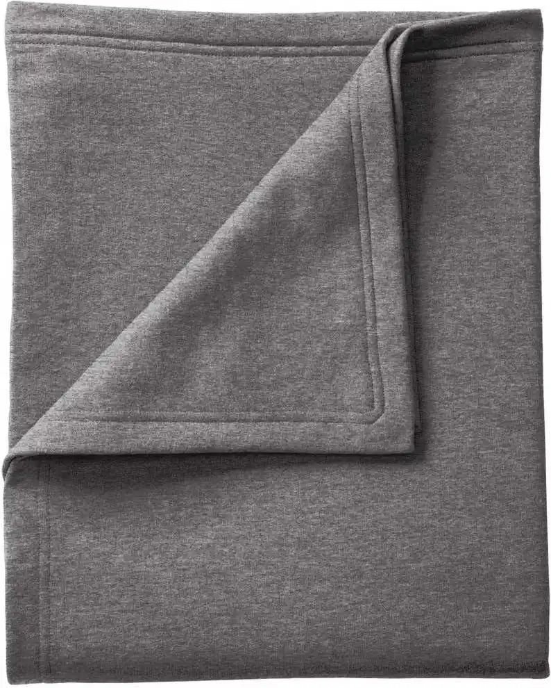 Port &amp; Company Bp78 Core Fleece Sweatshirt Blanket - Dark Heather Gray - one Size Fits Most